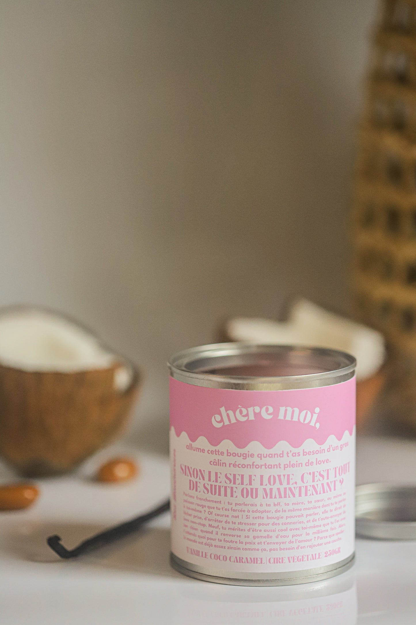 Candle Sinon Self Love, is it for right now or right now? | Self-love candle | Vanilla, coconut, caramel
