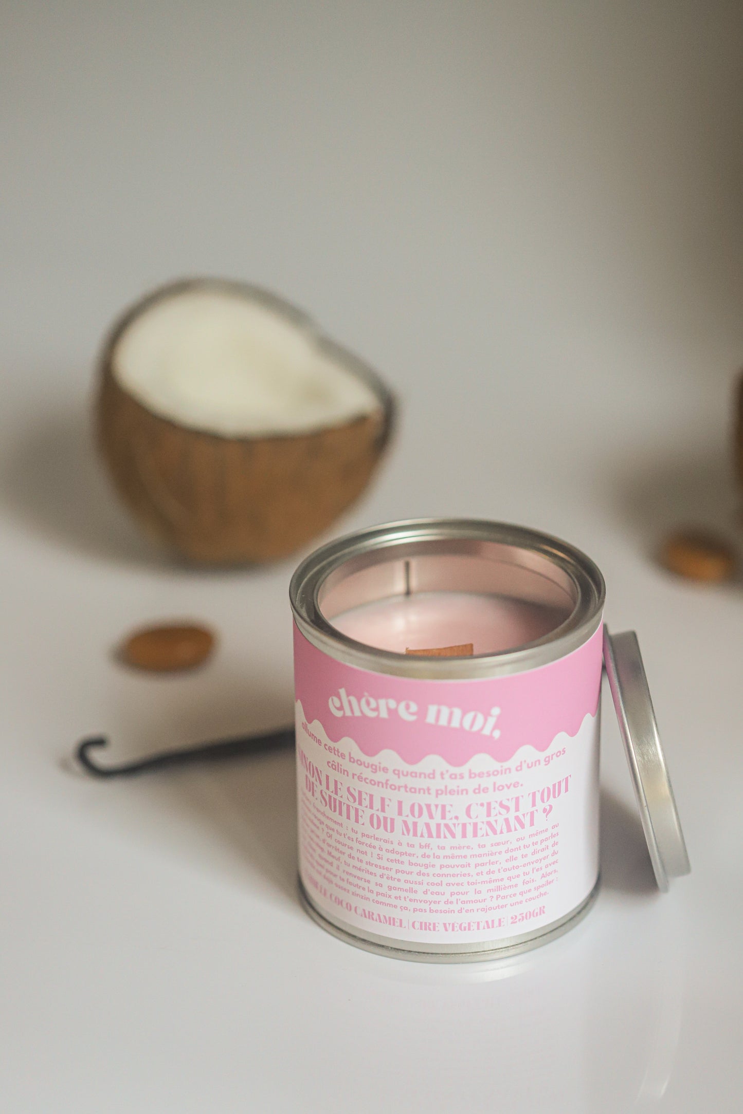 Candle Sinon Self Love, is it for right now or right now? | Self-love candle | Vanilla, coconut, caramel