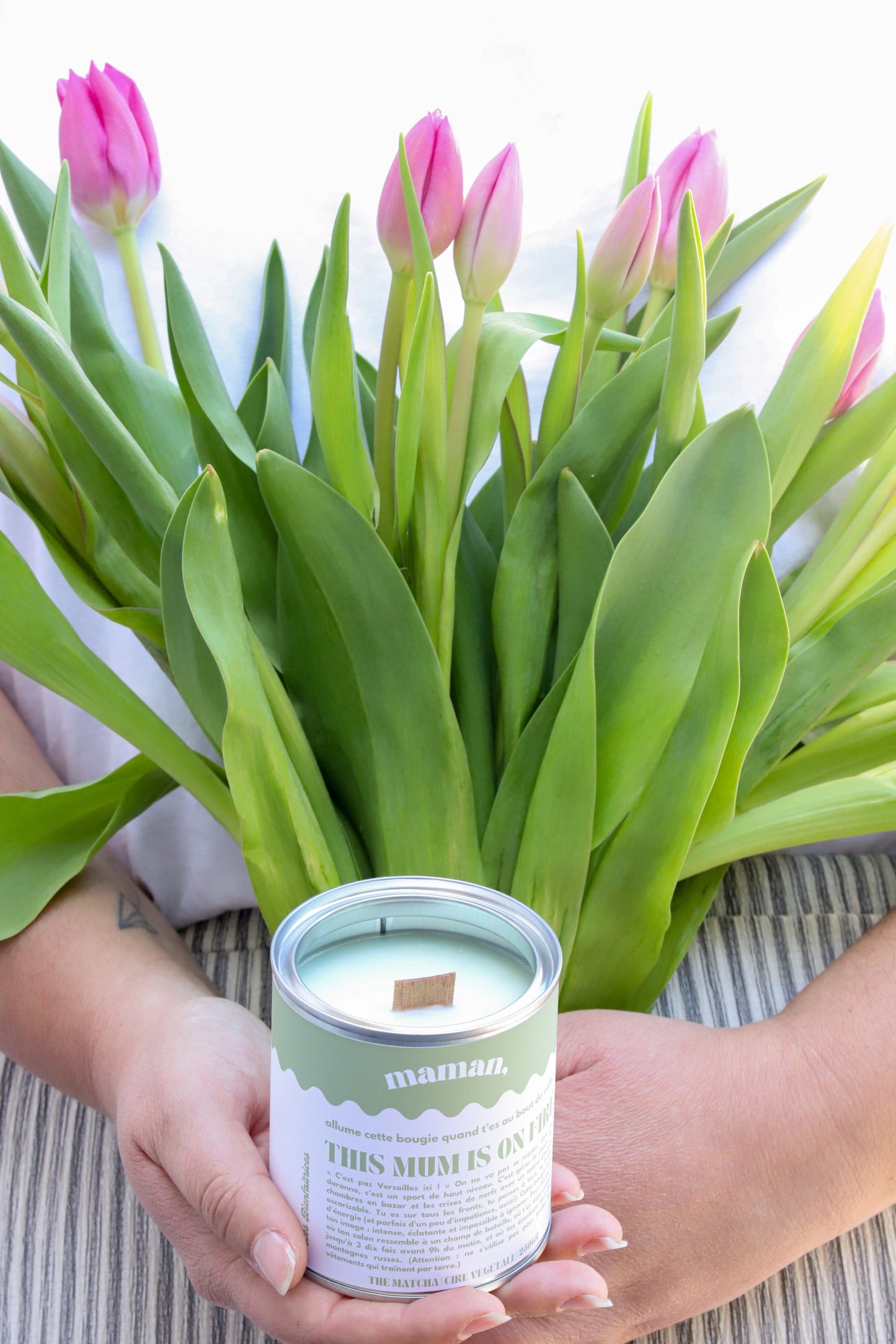 Bougie Fête des Mères | This Mum is On Fire | Thé Matcha