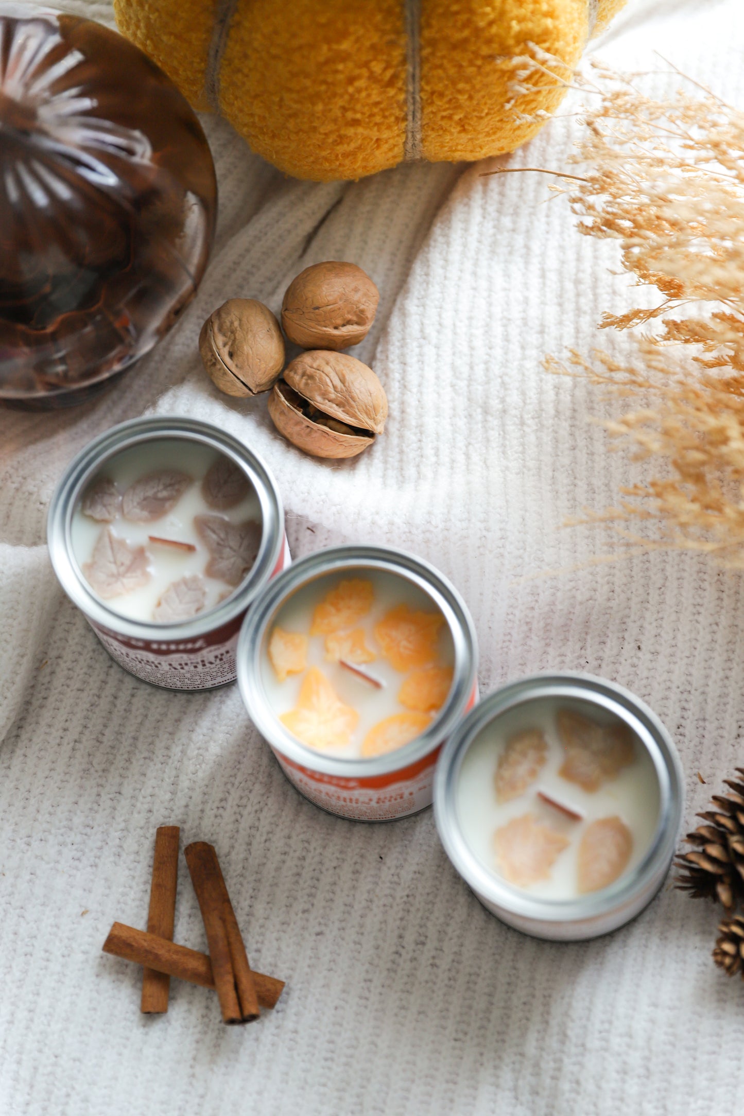Mood : forceuse de l'automne activé | Bougie automne "cosy" | Noix & Miel