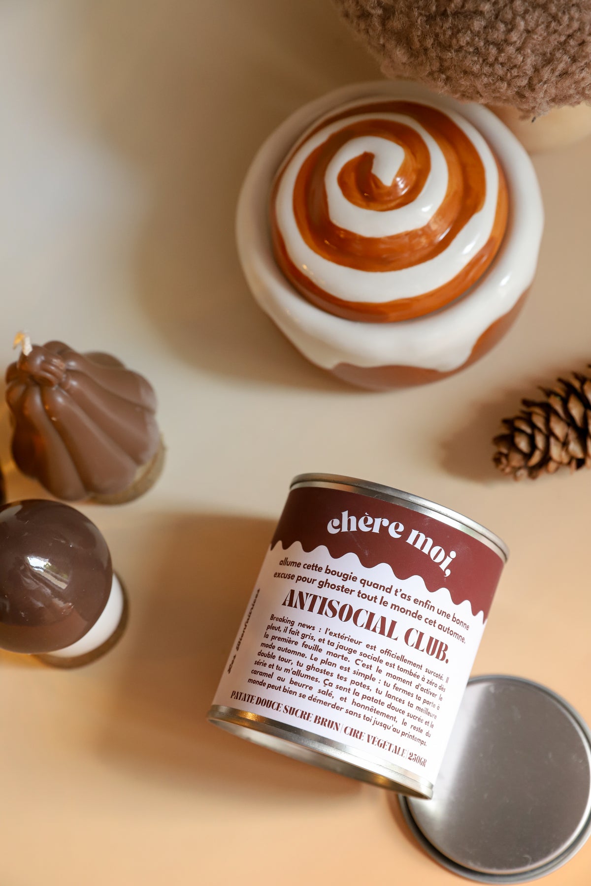 Bougie Antisocial Club | Bougie Automne | Patate douce sucre brun
