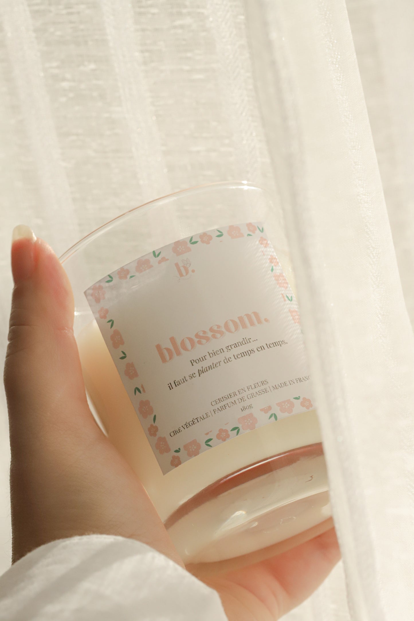 Bougie parfumée Blossom - Collection printemps | Fleur de cerisier, Pêche, Vanille