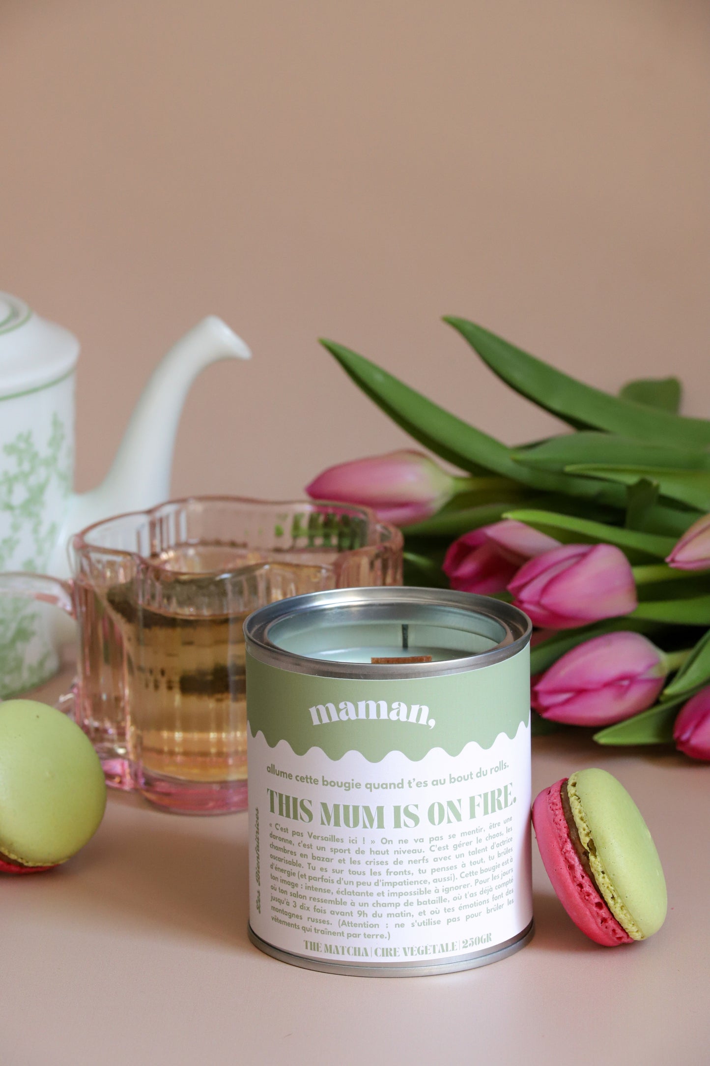 Bougie Fête des Mères | This Mum is On Fire | Thé Matcha