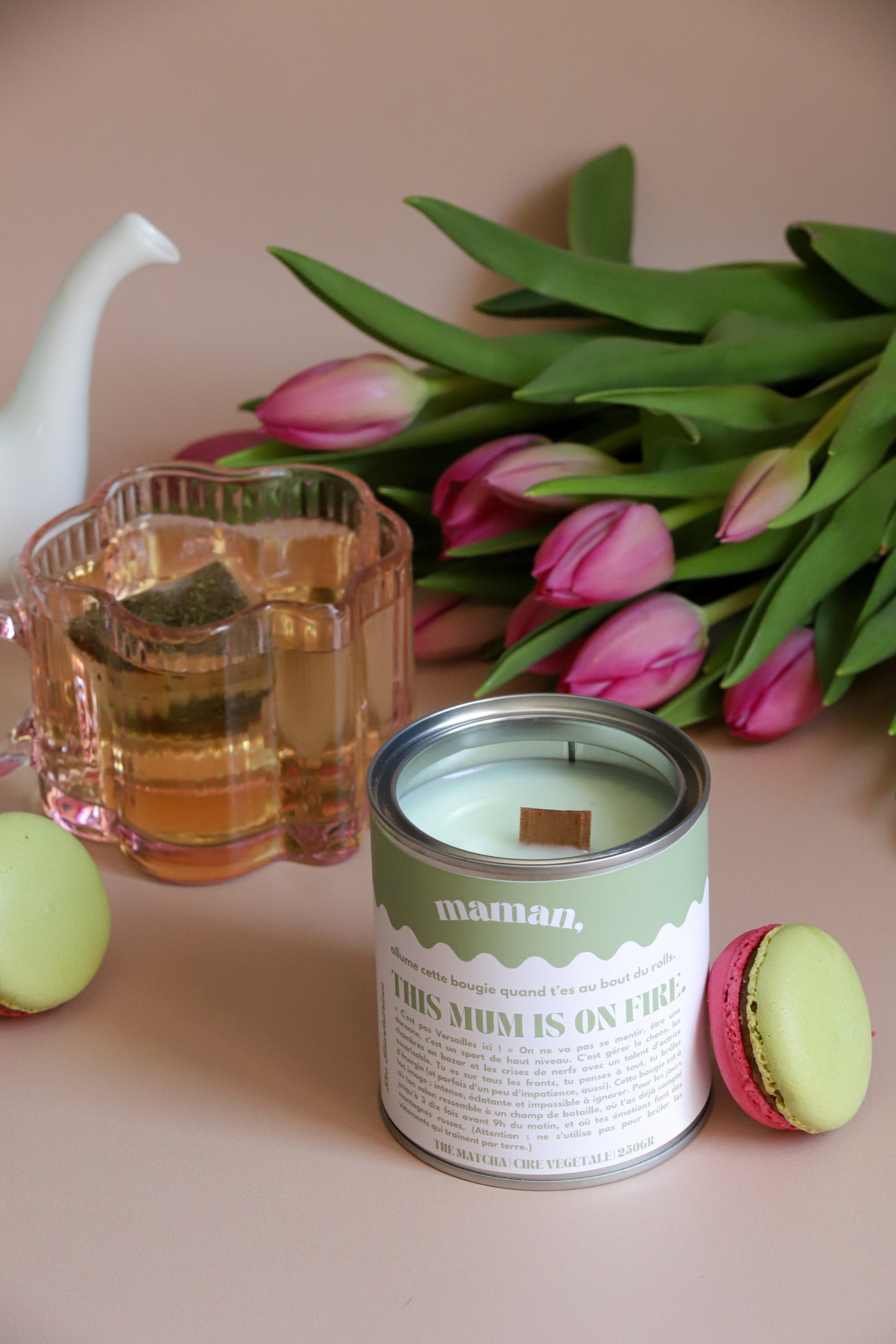 Bougie Fête des Mères | This Mum is On Fire | Thé Matcha