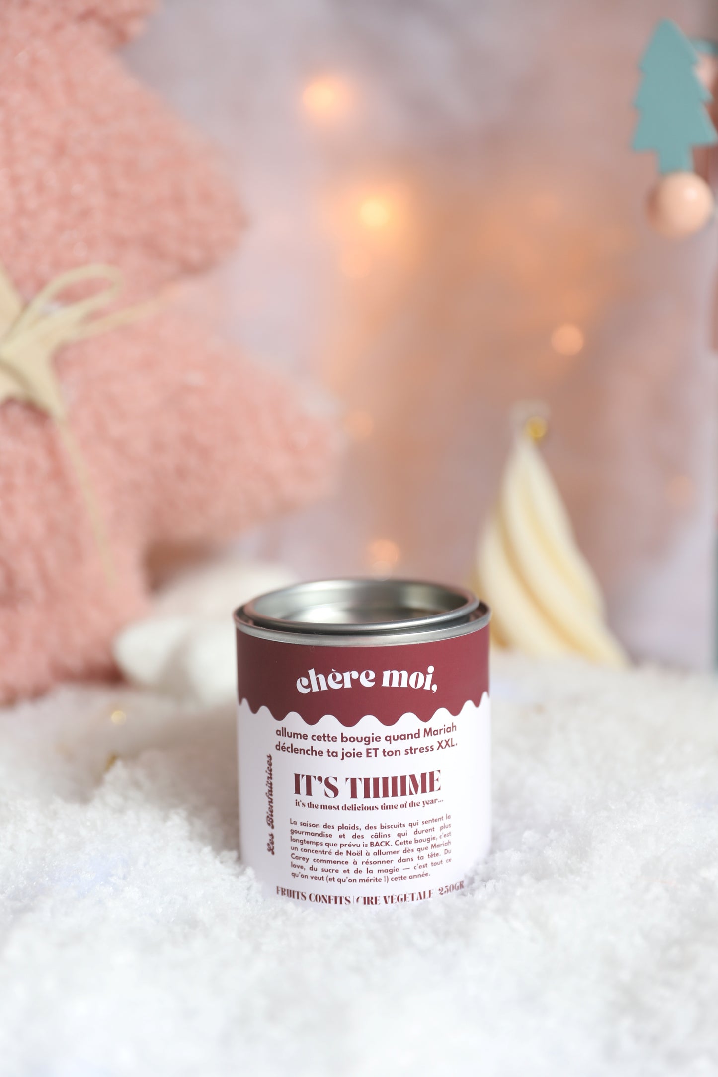 Bougie magique "It's tiiime" | Bougie collection de Noël | Fruits confits