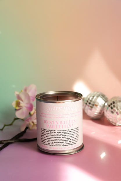 Bougie On s'en bat les paillettes ! | Bougie hypersensibilité | Vanille, Orchidée