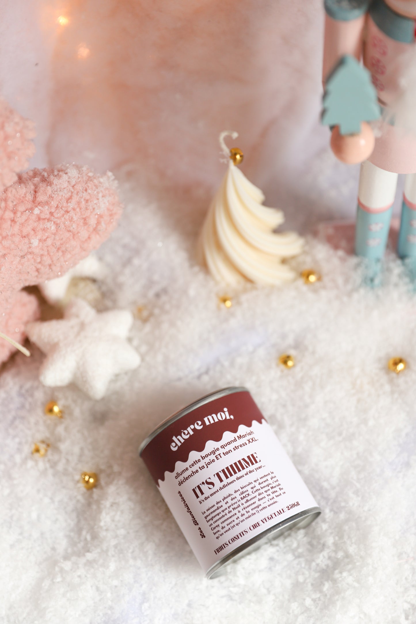 Bougie magique "It's tiiime" | Bougie collection de Noël | Fruits confits