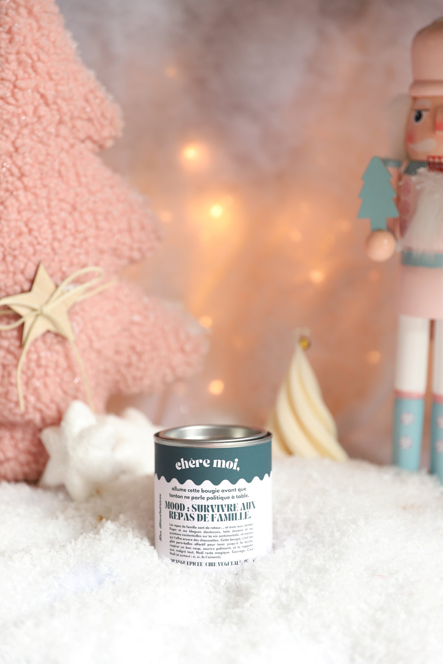 Bougie famille "mood : survivre aux repas de famille" | Bougie collection Noël | Orange Epicée