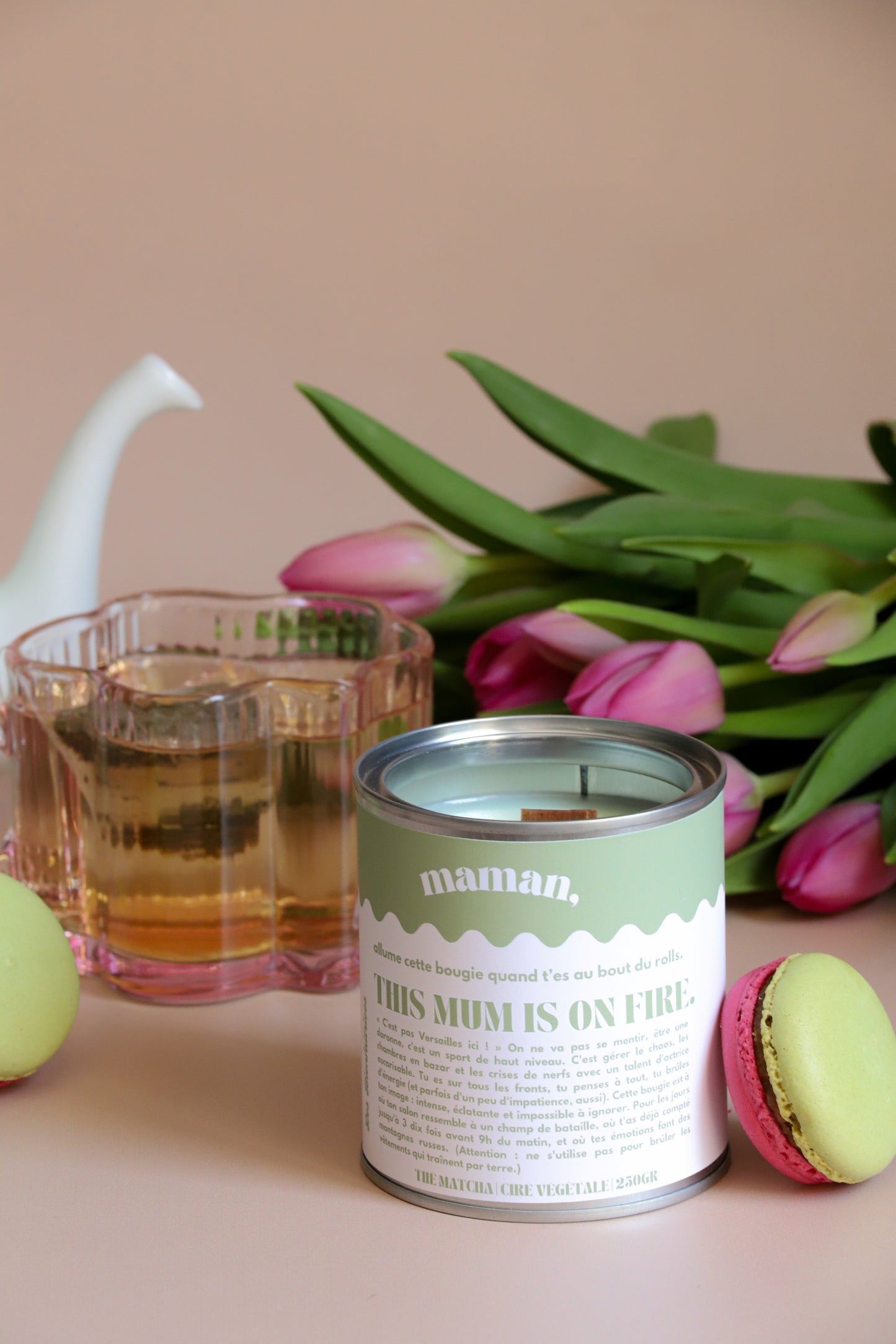 Bougie Fête des Mères | This Mum is On Fire | Thé Matcha