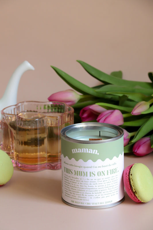 Bougie Fête des Mères | This Mum is On Fire | Thé Matcha